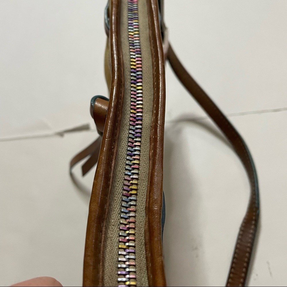 Dooney & Bourke Monogram Insignia Shoulder Bag Purse Authentic Designer Colorful - Picture 9 of 12